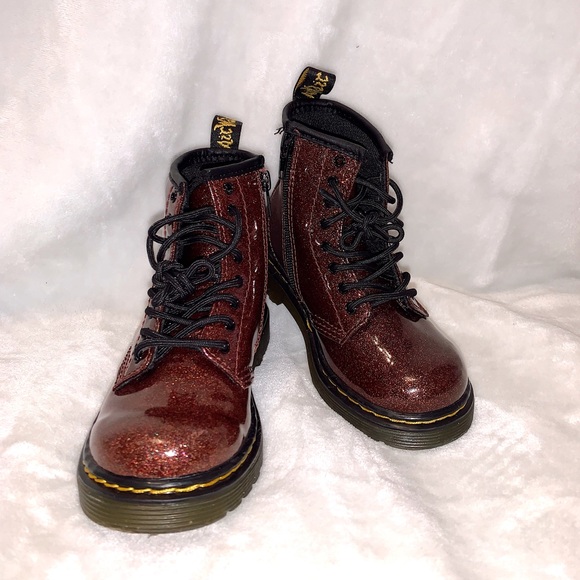 Girls kids 1460 Glitter Dr. Martens Boots - Picture 1 of 6